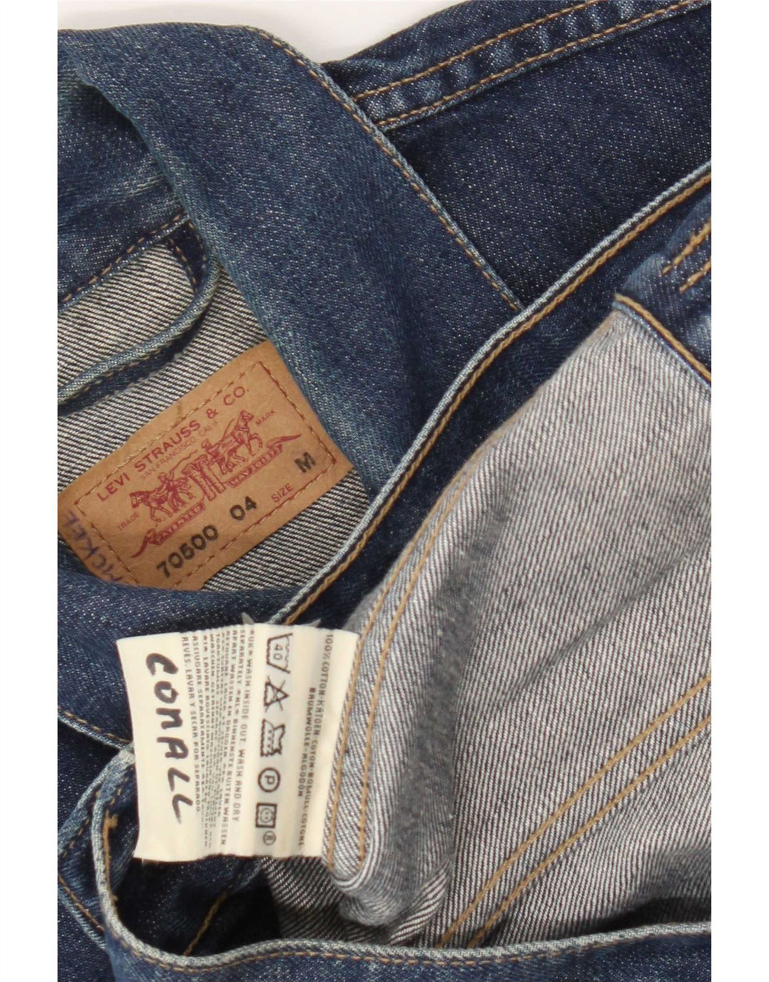 Levi's muška traper jakna UK 38 srednje tamnoplavi pamuk
