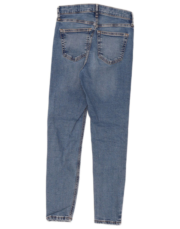 Topshop ženske uske traperice UK 8 male W26 L25 plavi pamuk