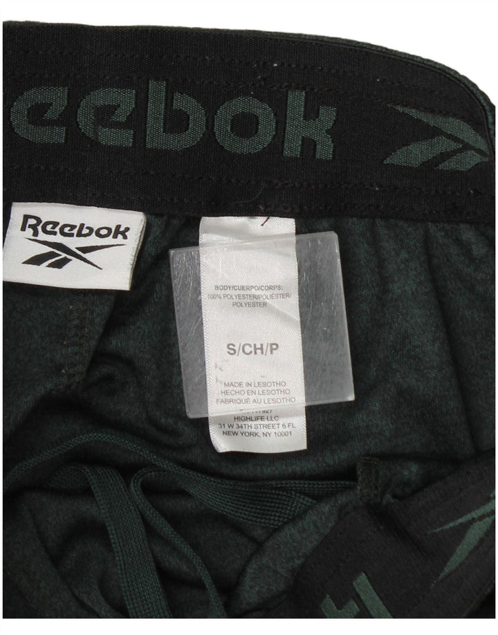 Reebok muške kratke sportske hlače od poliestera s malim zelenim pjegama