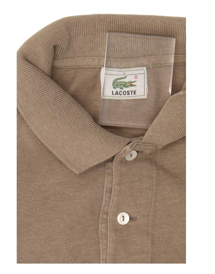 LACOSTE Mens Polo Shirt Size 4 Medium Grey