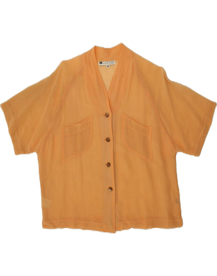 COEXIS Womens Short Sleeve Shirt Blouse EU 46 XL Beige Vintage Coexis and Second-Hand Coexis from Messina Hembry 