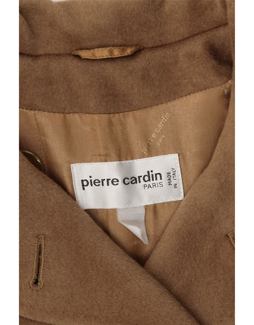 Pierre Cardin ženski kaput s dvorednim kopčanjem UK 14 veliki smeđi