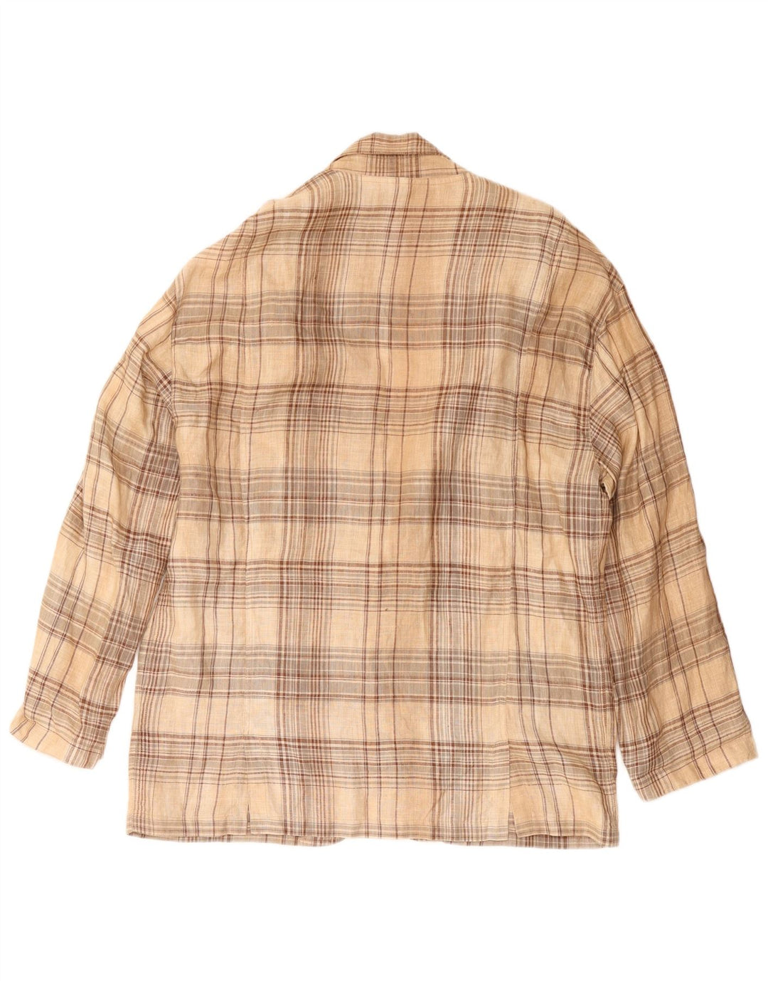 Vintage muški sako s 3 gumba IT 52 XL bež karirani