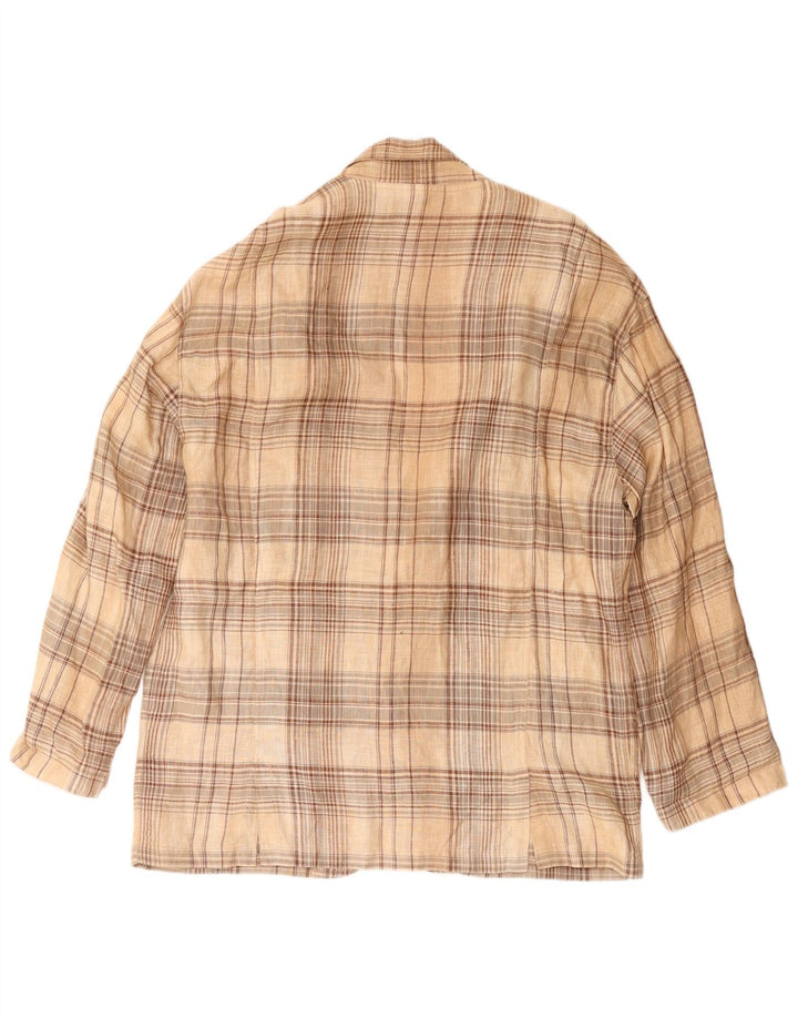 Vintage muški sako s 3 gumba IT 52 XL bež karirani