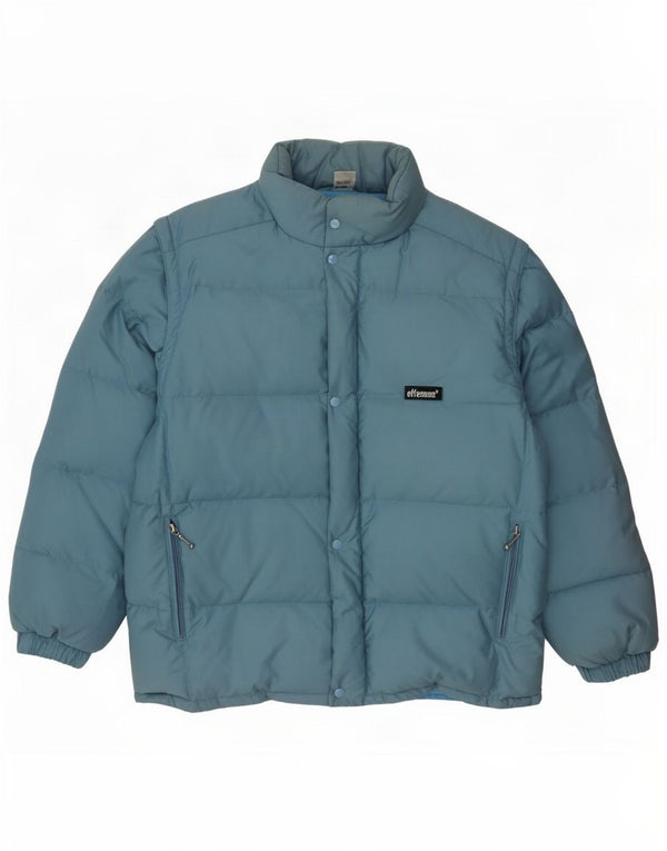 Effemme muška opuštena podstavljena jakna s kapuljačom IT 46 Small Blue Cotton