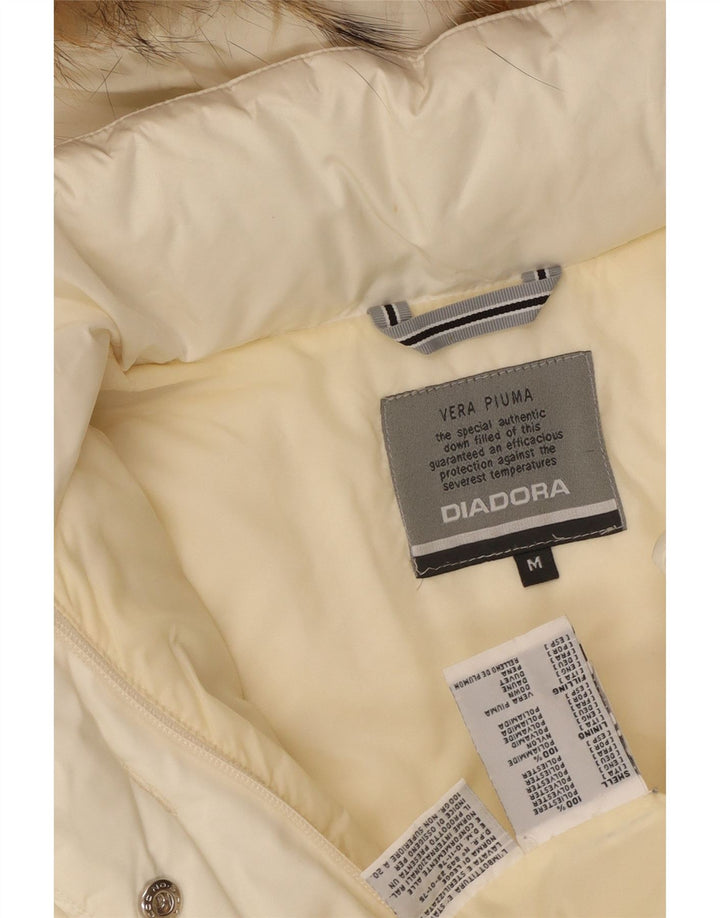 Diadora ženski podstavljeni kaput s kapuljačom UK 14 Srednje prljavo bijeli poliester