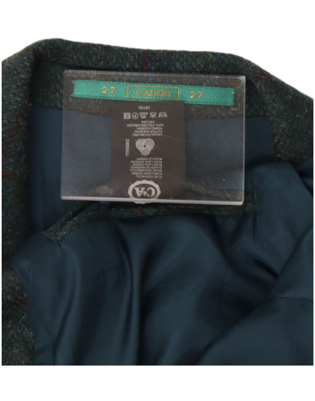 Canda Muška jakna s 2 gumba UK 40 Velika plava karirana nova vuna