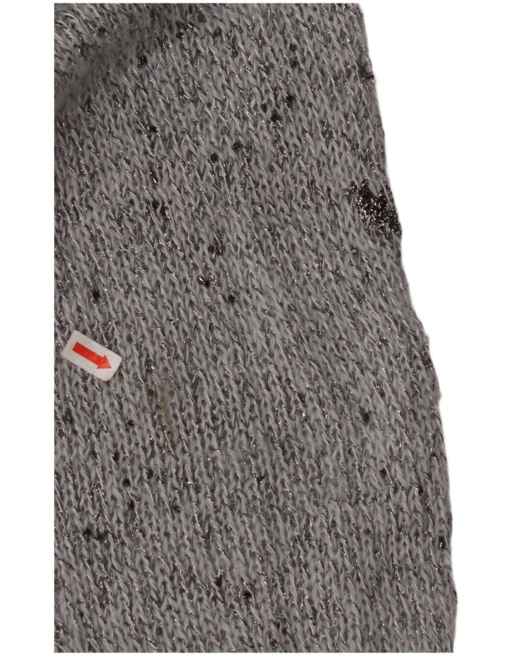 KRIZIA MAGLIA Ženski džemper s okruglim izrezom UK 18 XL Siva flekasta angora