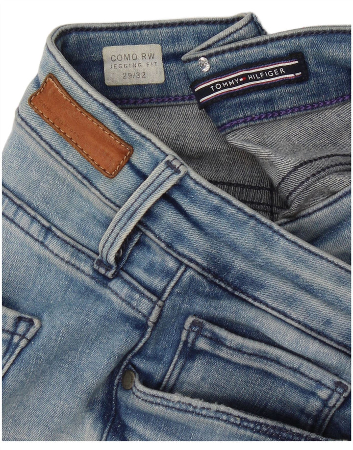 Tommy Hilfiger Ženske Como RW Oštećene jegging traperice W29 L32 Plave