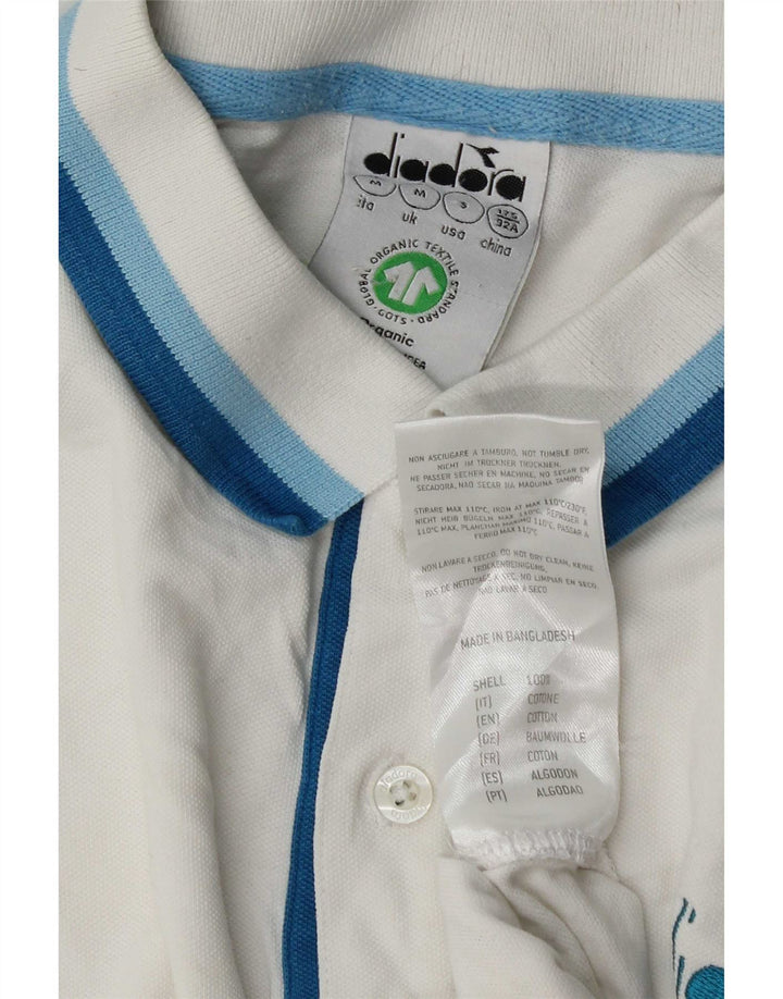 Diadora muška polo majica srednje bijele pruge, pamuk