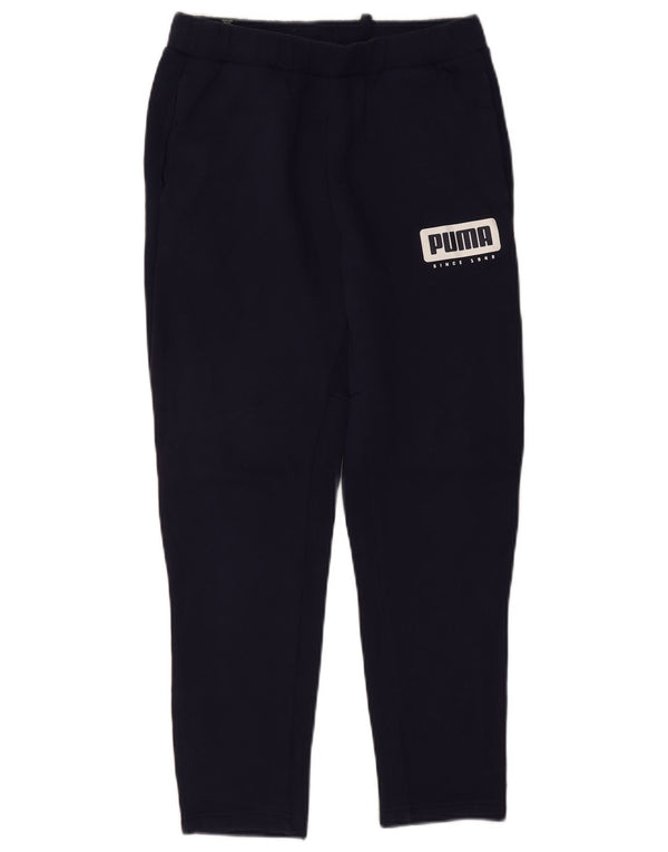 Puma Mens Graphic Tracksuit Trousers Small  Navy Blue