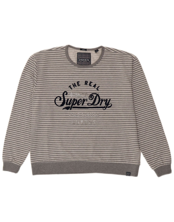 Superdry ženski džemper s grafičkim motivima UK 14 srednje sive pruge