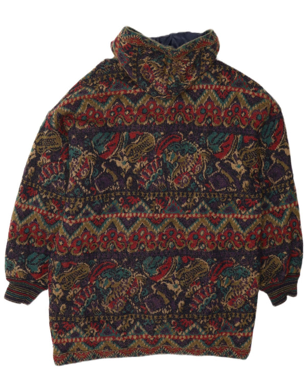 Vintage muška reverzibilna jakna s apstraktnim uzorkom UK 42 XL Višebojna