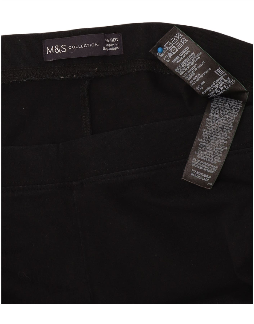 Marks & Spencer ženske tajice UK 16 velike crne pamučne