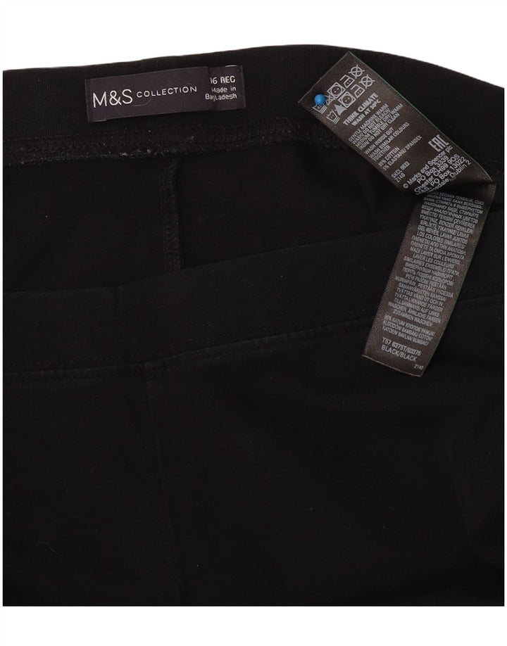 Marks & Spencer ženske tajice UK 16 velike crne pamučne