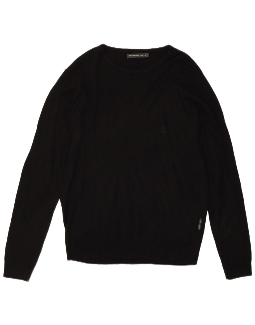 French Connection muški džemper s lađastim izrezom srednji crni akril
