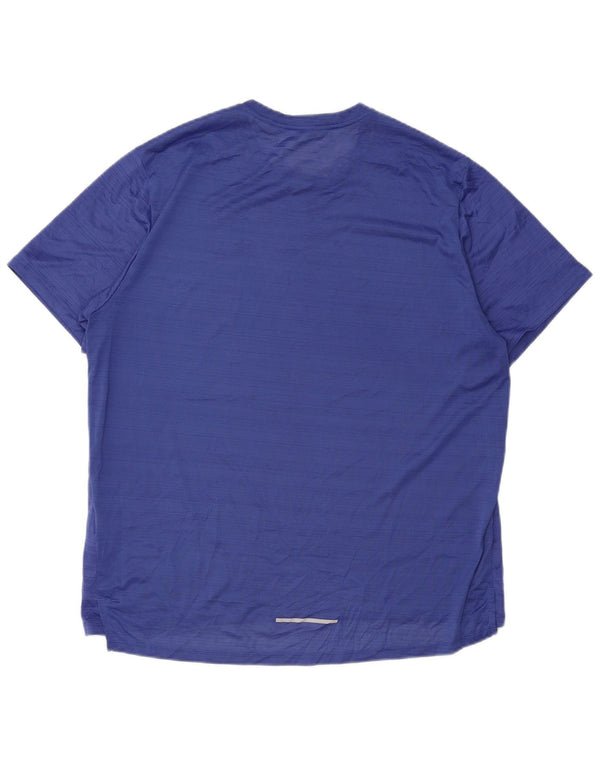 Nike Dri Fit majica kratkih rukava XL s plavim prugama od poliestera