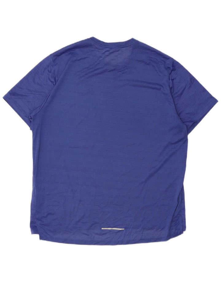 Nike Dri Fit majica kratkih rukava XL s plavim prugama od poliestera