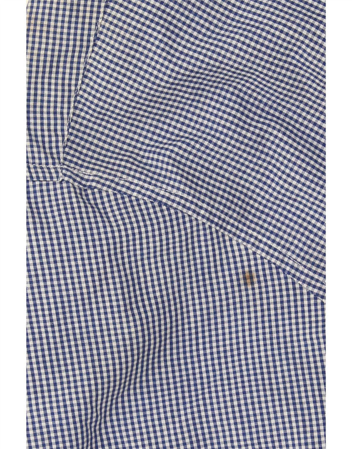 Pierre Cardin muška košulja kratkih rukava veliki plavi gingham poliester