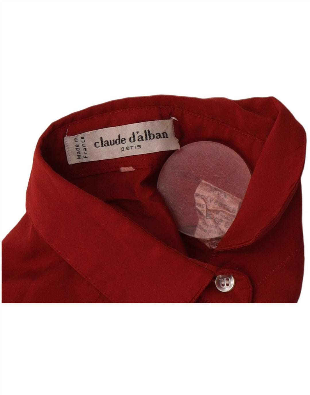 Vintage ženska košulja bluza UK 14 veliki bordo poliester