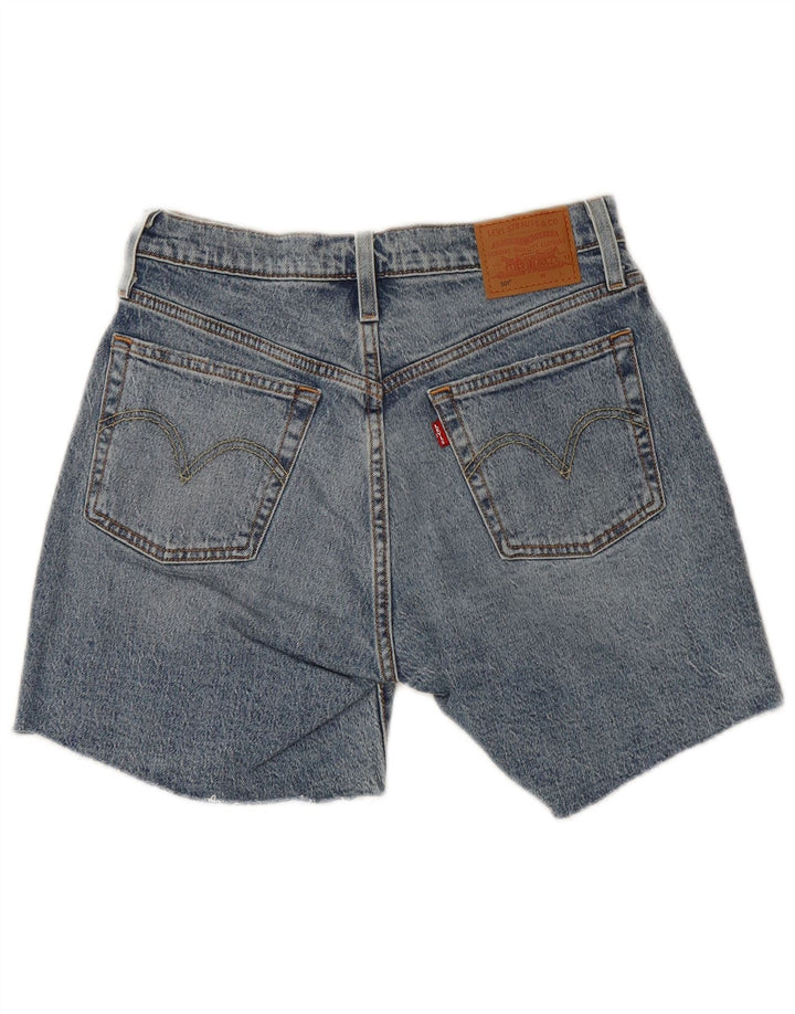 Levi's ženske 501 kratke traper kratke hlače W27 male plave boje pamuka