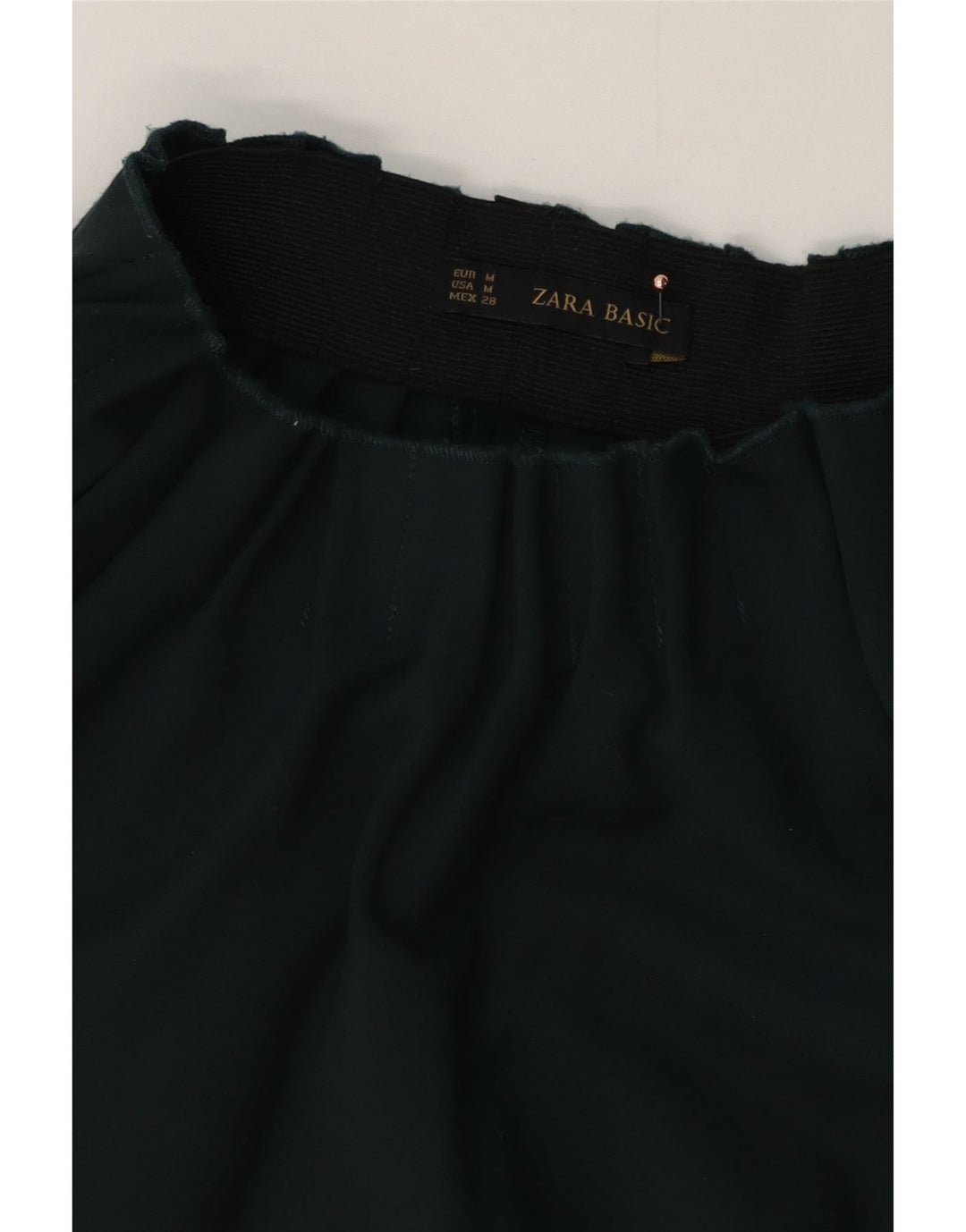 ZARA Womens Basic A-Line Skirt Medium W30 Green