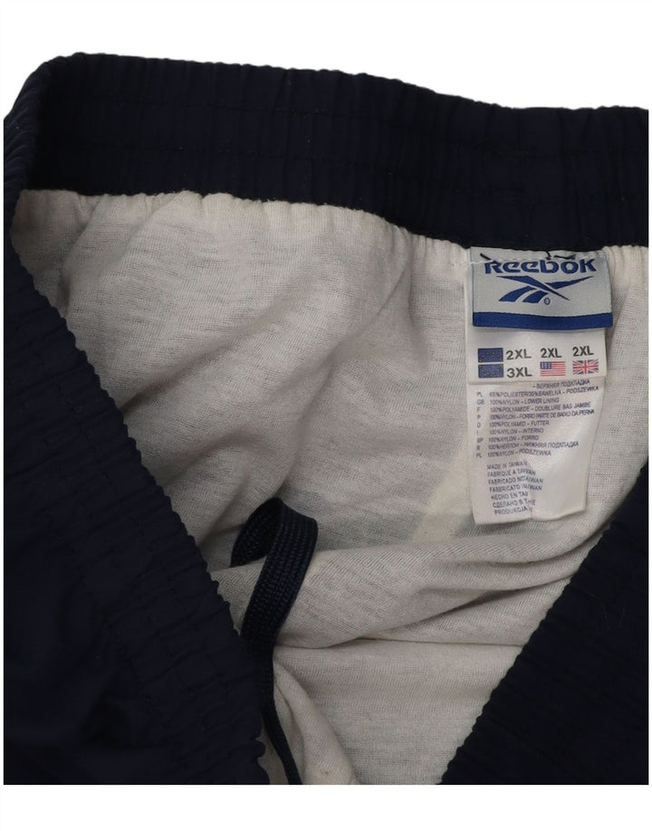 REEBOK Mens Tracksuit Trousers Joggers 2XL  Navy Blue Polyester
