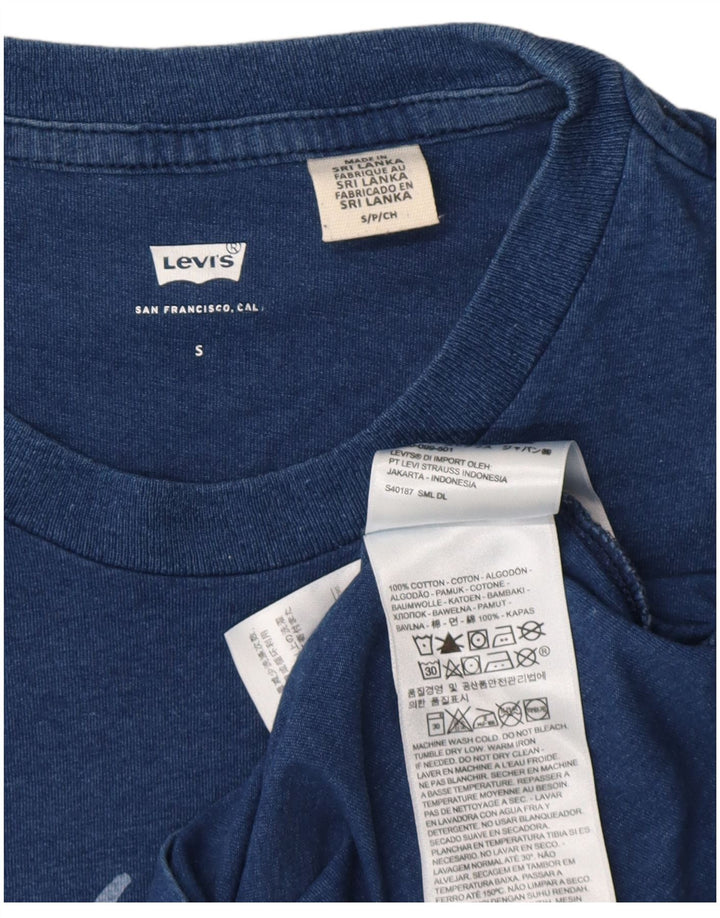 Levi's muška majica kratkih rukava s grafičkim motivima, mali plavi pamuk