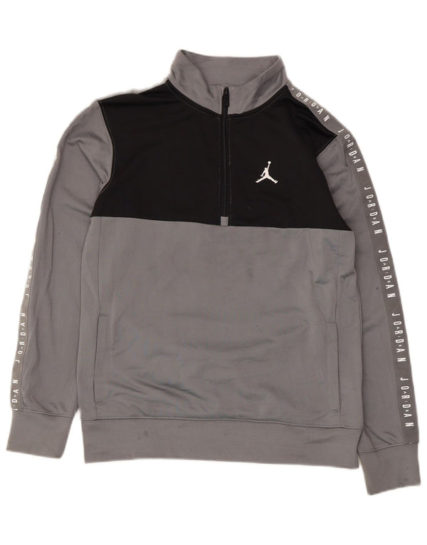 Jordan Boys Graphic Sweatshirt Džemper 12-13 Years Large Grey Colourblock