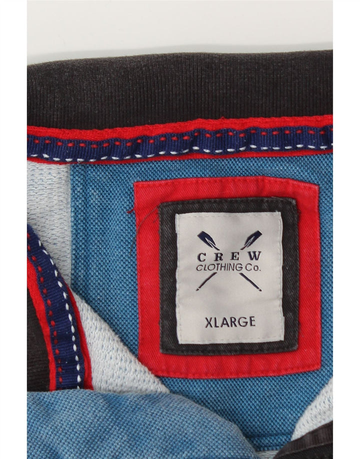 CREW ODJEĆA Muška majica s izrezom s patentnim zatvaračem XL, plavi pamuk