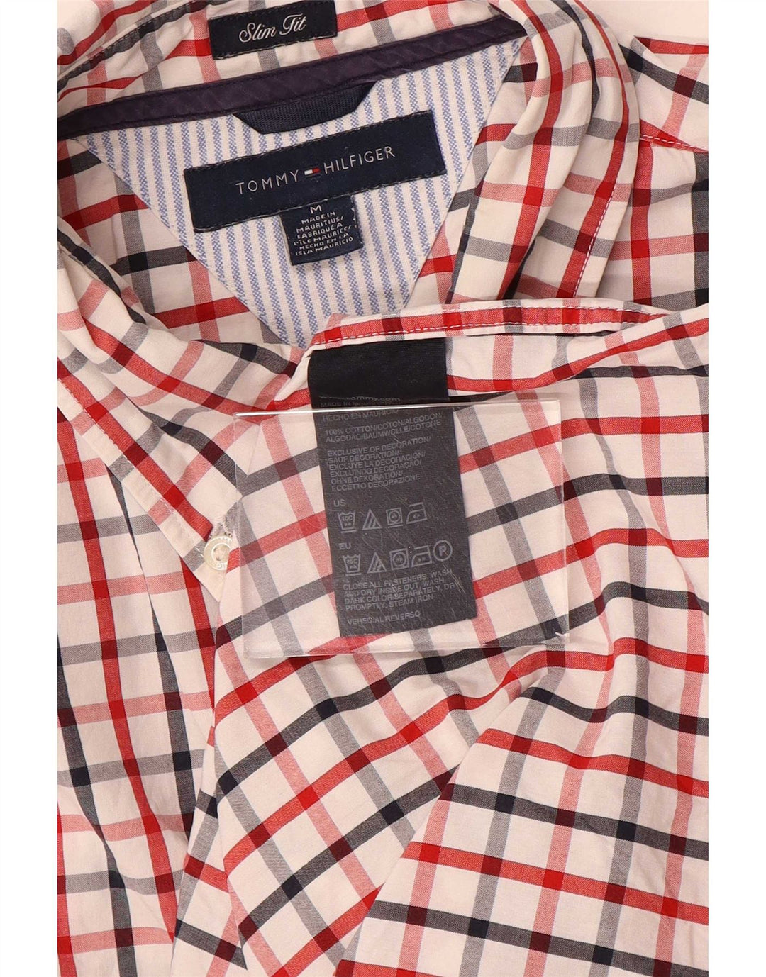 Tommy Hilfiger muška uska košulja srednjeg šarenog kariranog pamuka