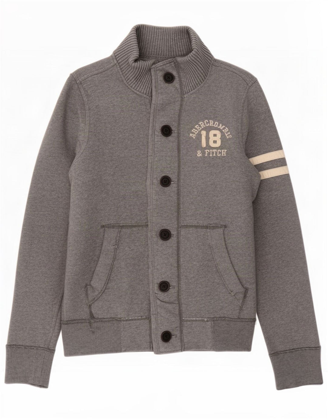 Abercrombie & Fitch Muška gornja jakna od trenirke, veliki sivi pamuk