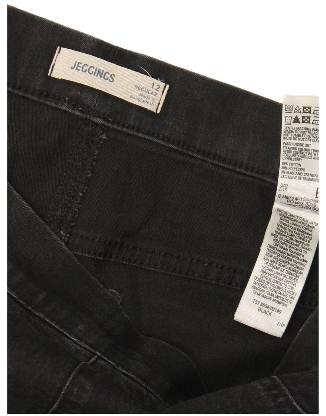 Marks & Spencer ženske traperice Regular Fit Jegging UK 12 srednje W30 L28 crne
