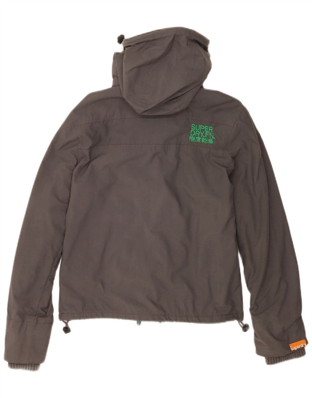 Superdry ženska vjetrovka s kapuljačom UK 10 Mala siva najlonska jakna