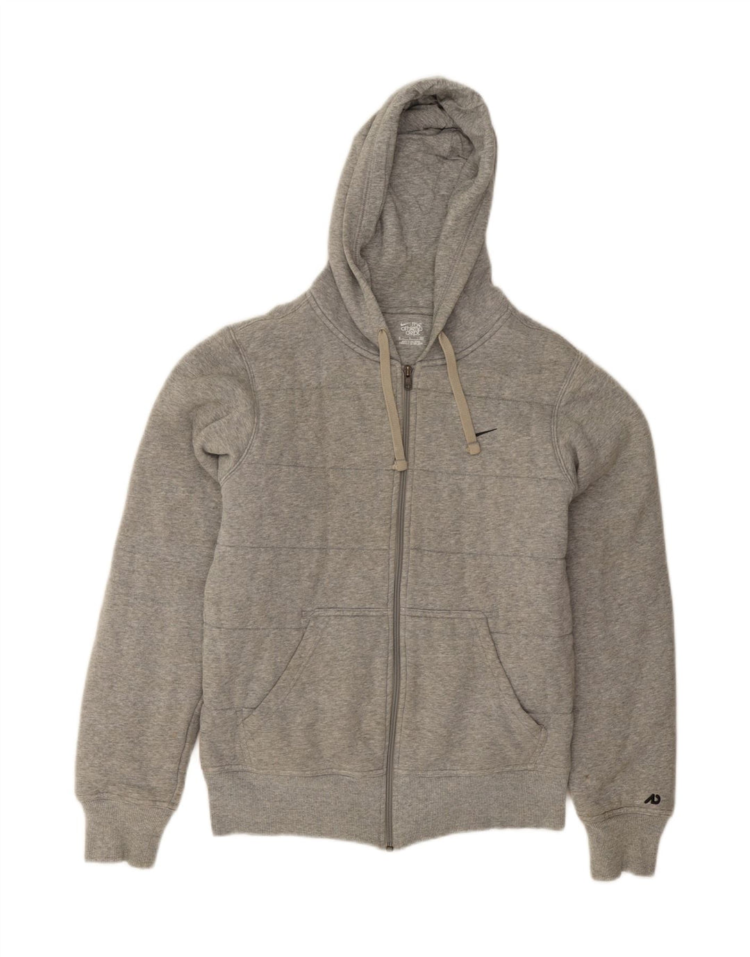 NIKE Mens Zip Hoodie Sweater Small Grey Vintage Nike and Second-Hand Nike from Messina Hembry 