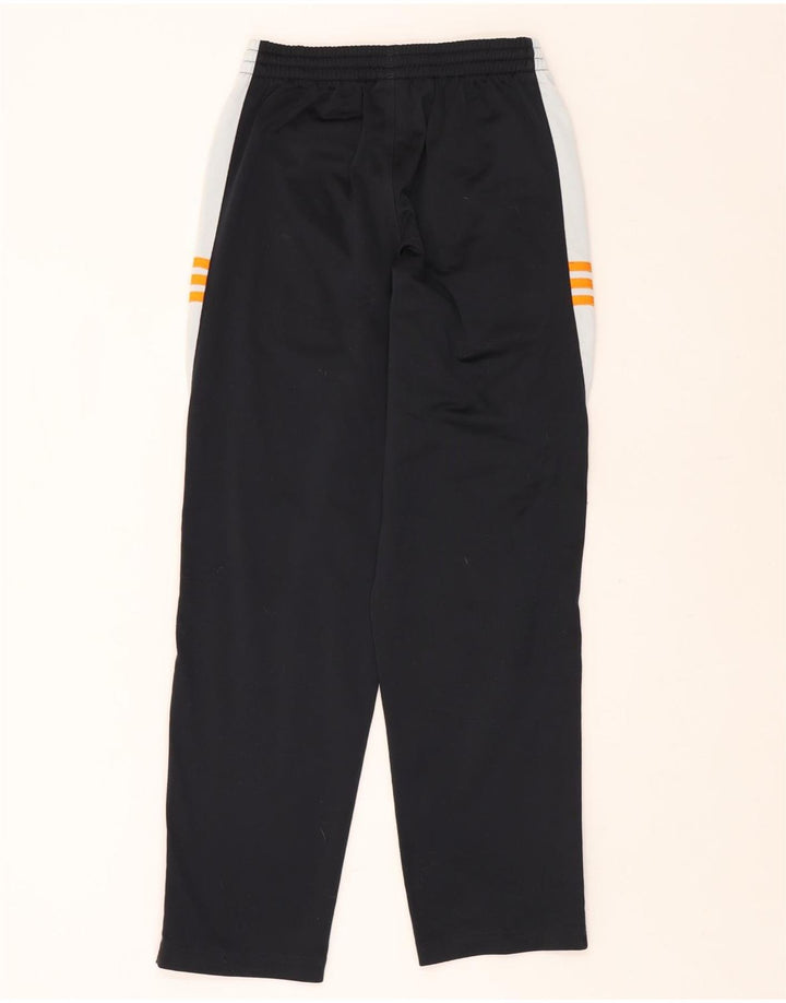 ADIDAS Boys Tracksuit Trousers 13-14 Years  Black Colourblock Polyester