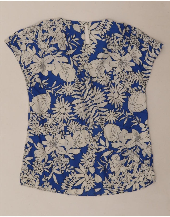 BODEN Top ženske bluze UK 8 Mala plava cvjetna viskoza