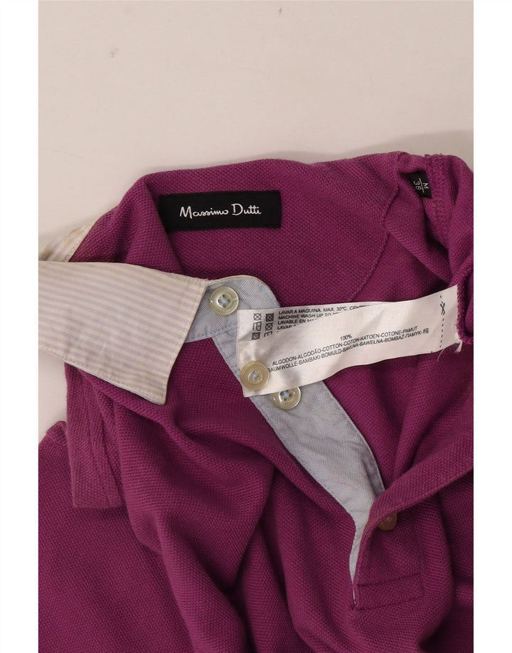 Massimo Dutti muška polo majica srednje ružičaste boje, pamuk