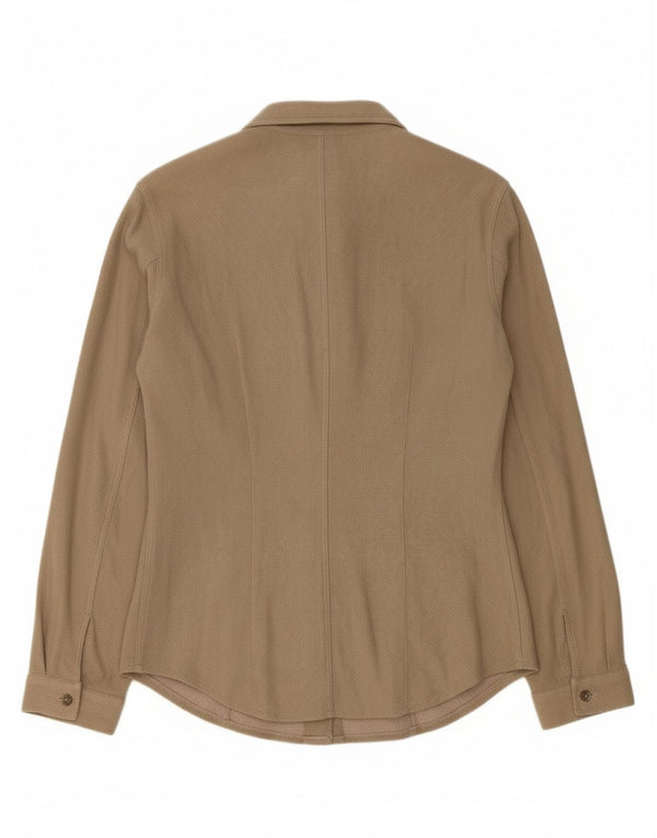 Armani Jeans Ženska košulja UK 10 Mala bež viskoza