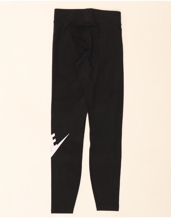 NIKE Womens Graphic Leggings UK 4 XS  Black Vintage Nike and Second-Hand Nike from Messina Hembry 