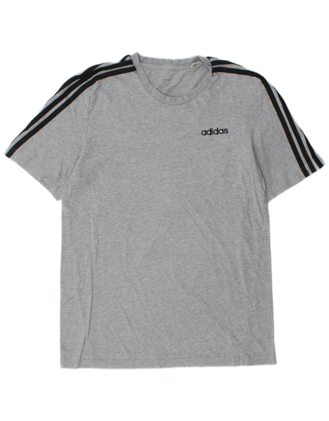 ADIDAS muška majica kratkih rukava srednje siva s mrljama