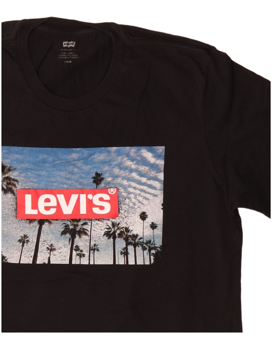 Levi's muška velika crna pamučna majica s grafičkim motivima