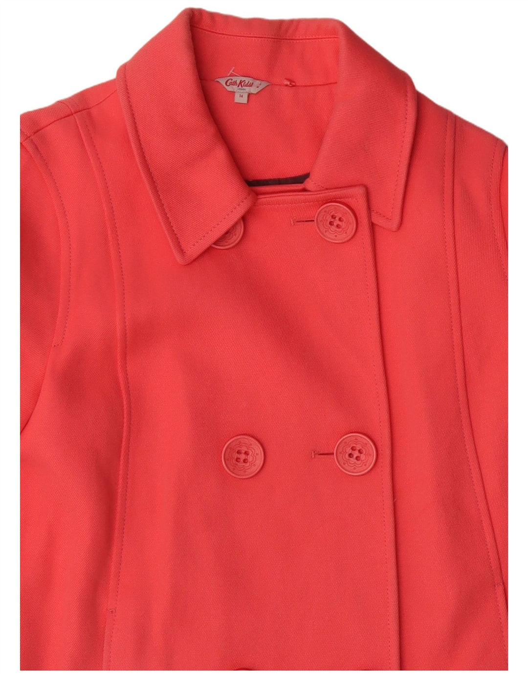 Cath Kidston, ženski kaput s dvostrukim kopčanjem, UK 14, veliki ružičasti pamuk