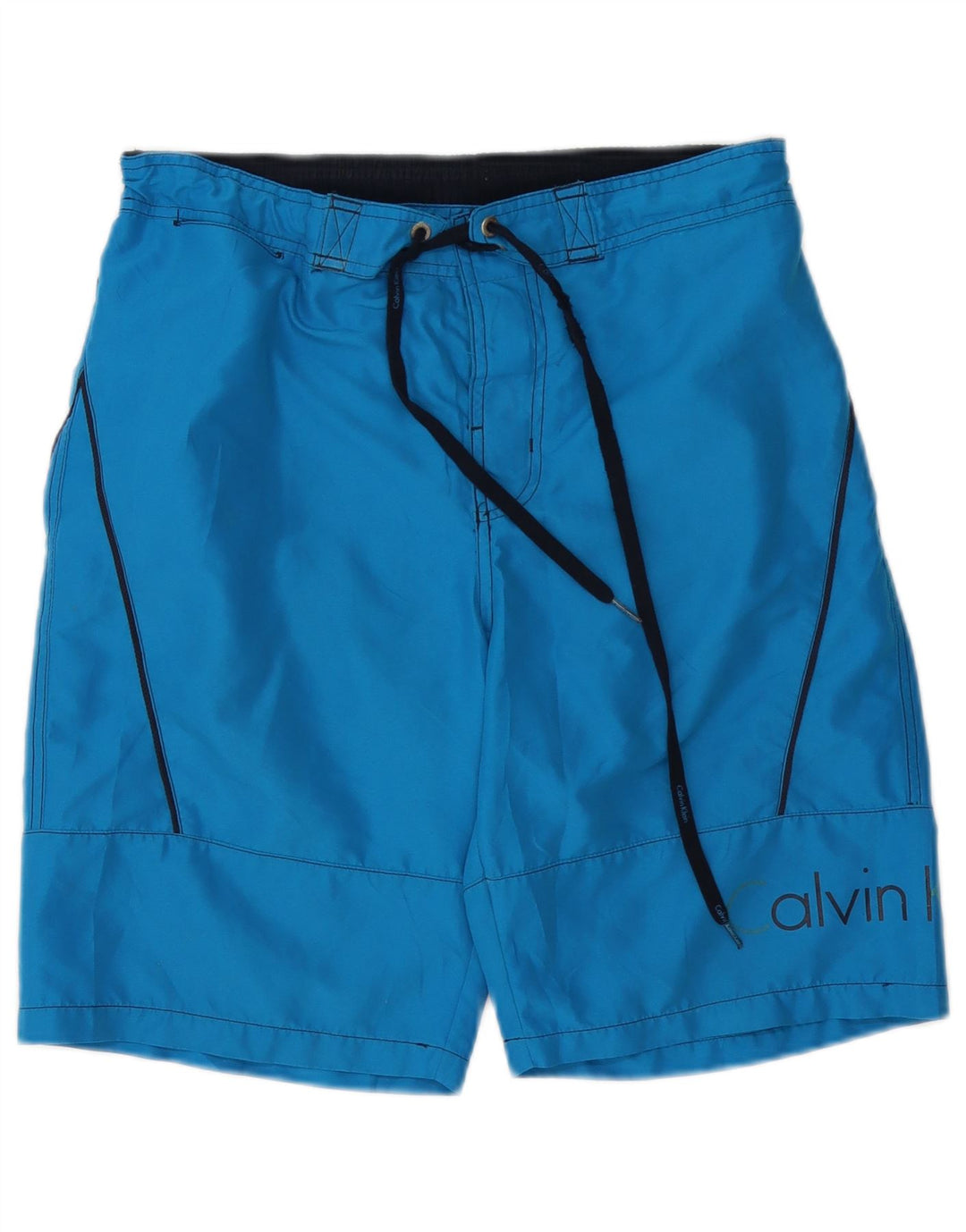 Male plave poliesterske muške kratke hlače za kupanje Calvin Klein s grafičkim motivima