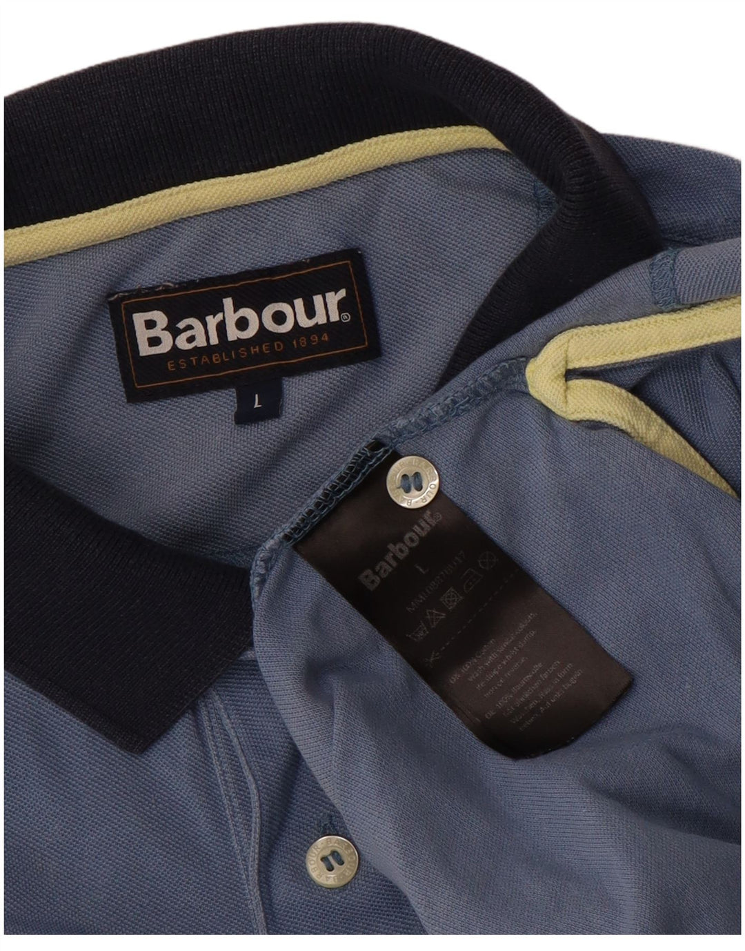 BARBOUR Muška polo majica Large Blue Cotton
