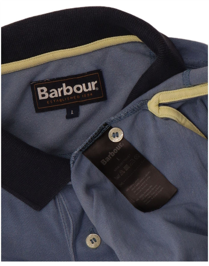 BARBOUR Muška polo majica Large Blue Cotton