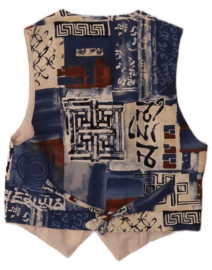 VINTAGE ženski prsluk UK 12 Srednji višebojni patchwork