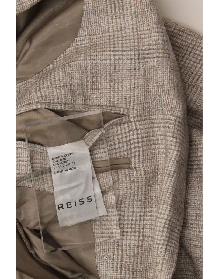Reiss muška jakna sa 2 gumba UK 40 veliki sivi karirani poliester