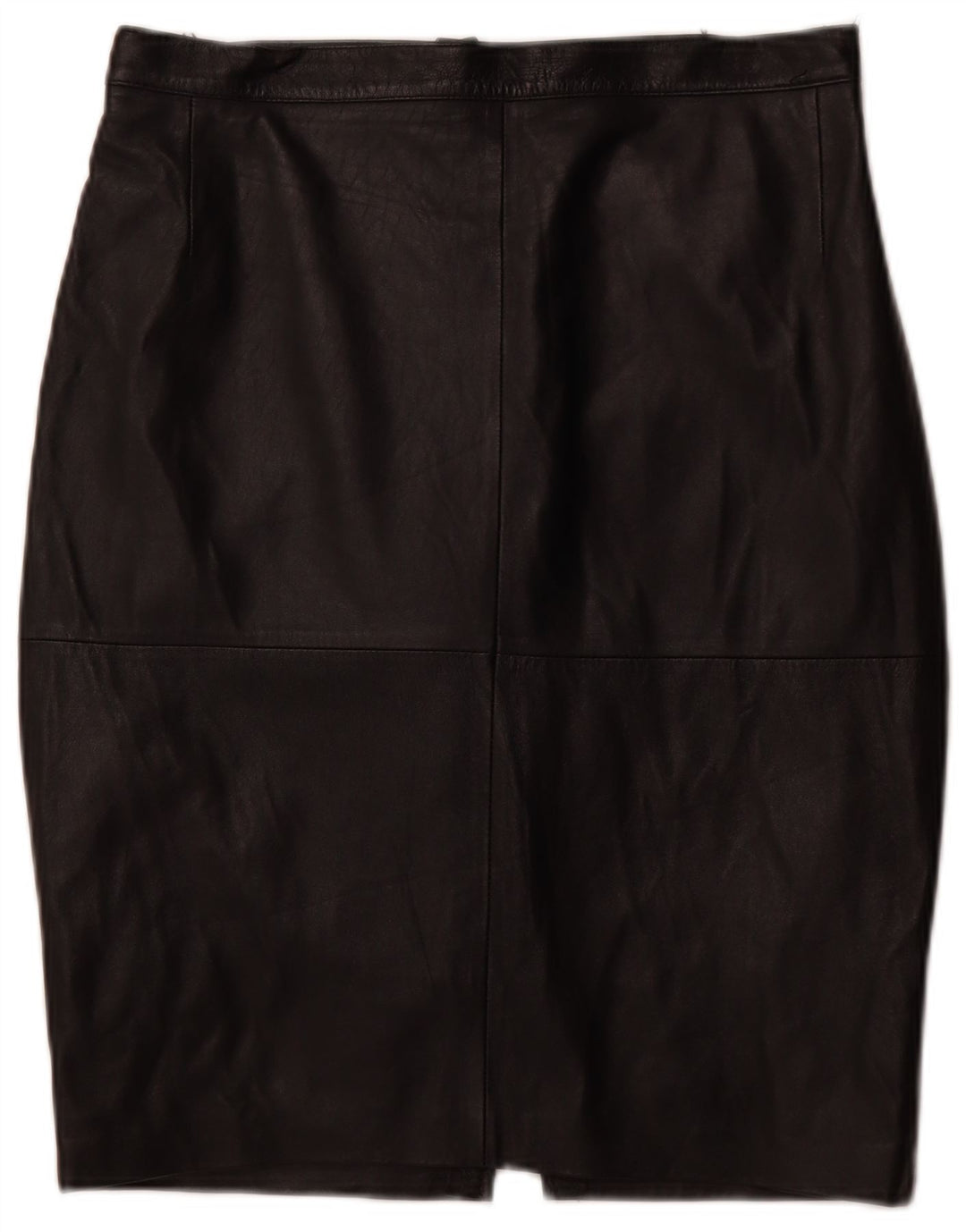 VINTAGE Womens Leather Pencil Skirt W30 Medium  Black