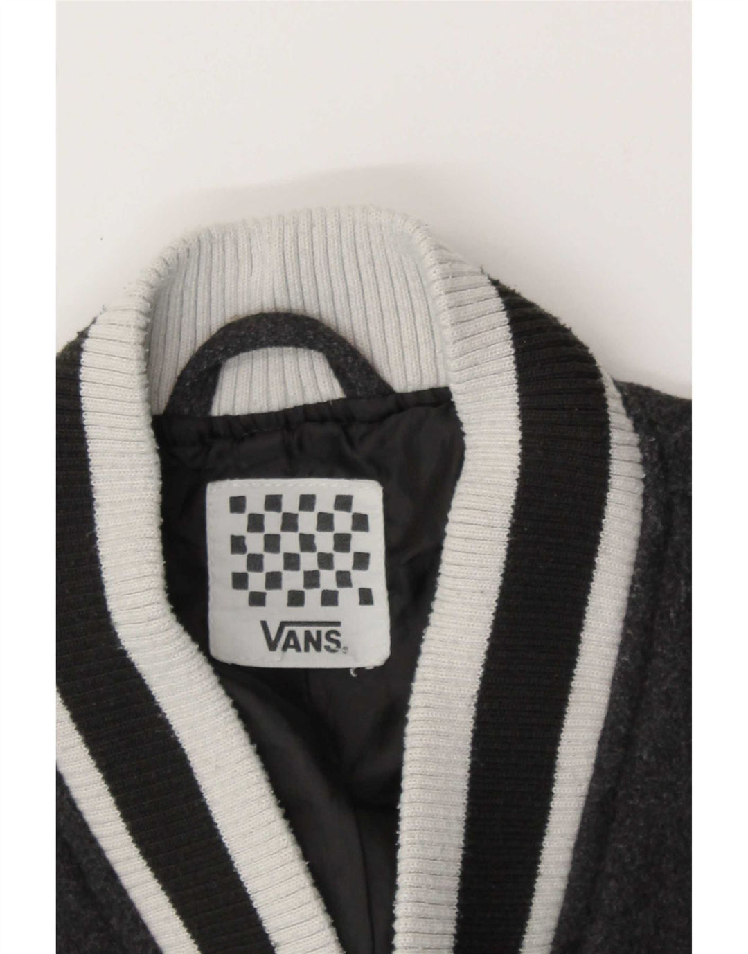 Vans ženska sveučilišna jakna s grafičkim motivima UK 14 srednje siva vuna